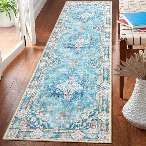 Miniatura 77 de Alfombra Verde MUJOO de 8'x10', Alfombras de Área para Sala de Estar, Alfombras Lavables, Alfombra Grande de Área, Alfombra Boho de Área de 8'x10