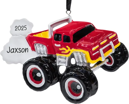 Miniatura 16 de Adorno de Navidad personalizado para retroexcavadora 2026, personalización gratuita Excavadora amarilla, excavadora poderosa, adorno de excavadora