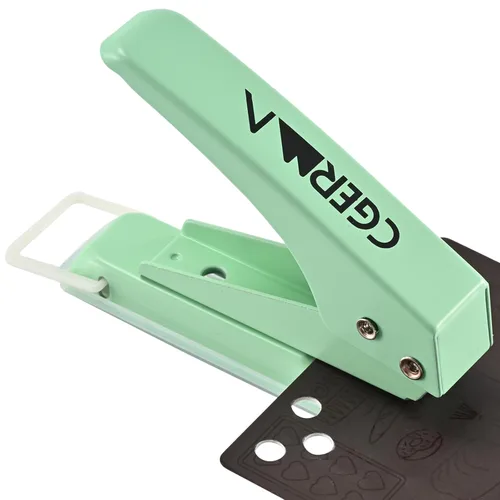 Miniatura 7 de Perforadora de un solo agujero, paquete de 3, agujero de 1/4 pulgadas, 50% de ahorro de mano de obra, perforadora de metal resistente, capacidad
