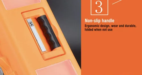 Miniatura 4 de Edward Tool - Caja de herramientas de acero inoxidable de 16 pulgadas - Pequeña caja organizadora de metal con bandeja de almacenamiento extraíble