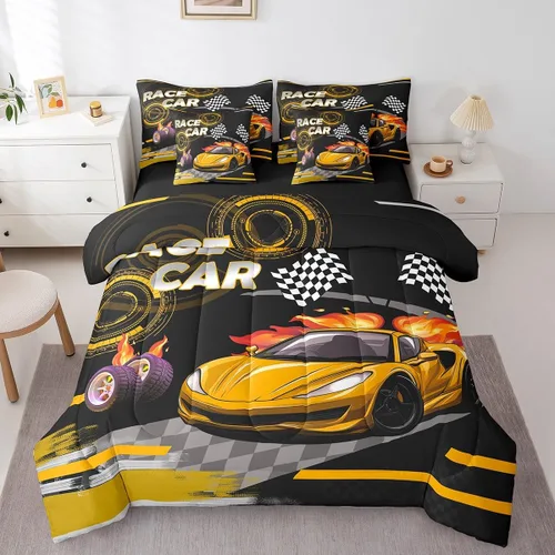 Miniatura 11 de Feelyou Juego de edredón de tren vintage de 7 piezas, diseño retro de motor de vapor para niños y niñas, juego de ropa de cama retro de tren