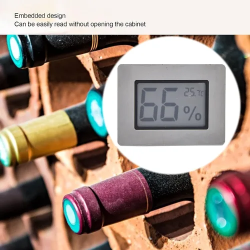 Miniatura 4 de Termómetro higrómetro Guitarra Caso Gabinete de vino Humidor Medidor Integrado Termo Higrómetro con Electrónico