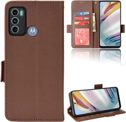 Miniatura 40 de Funda de piel sintética compatible con Motorola Moto E22 4G, funda de piel sintética compatible con Motorola Moto E22i 4G, color negro