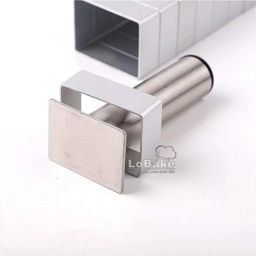 Miniatura 5 de LoBake Molde rectangular de aluminio para pastel de piña de acero inoxidable presionando sello mooncake molde fondant galletas moldes DIY