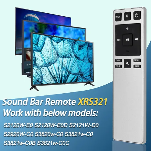 Miniatura 2 de XRS321 Barra de sonido de repuesto con control remoto para cine en casa Vizio para modelos S2920W-C0, S2920W-C0R, S3820W-C0, S3821W-C0, S3821W-C0R