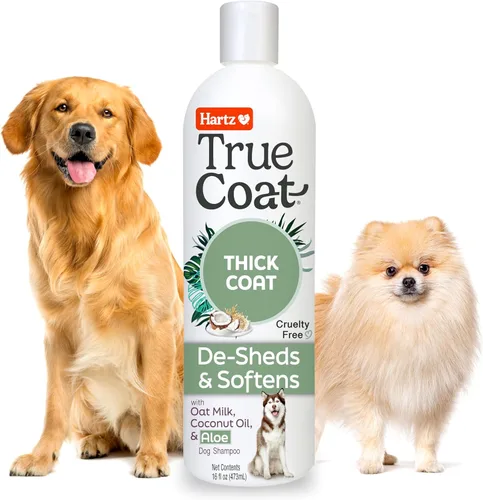 Miniatura 9 de True Coat Short & Smooth Coat - Champú para perros, 5 en 1, calma y brilla con leche de avena, aceite de coco y vitamina E, 16 onzas Corto y suave