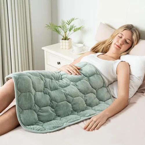 Miniatura 10 de Wemore Manta ponderada de regazo de 7 libras para adultos, manta pequeña con peso para viajes, calma, relajación, siesta y dormir, almohadilla