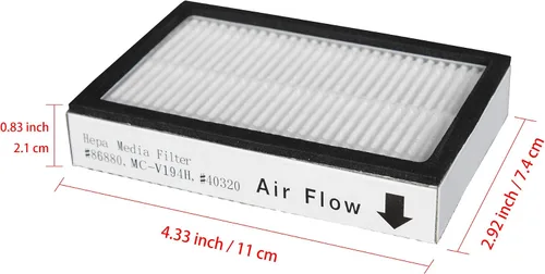 Miniatura 4 de ATXKXE Paquete de 3 filtros de escape de repuesto EF-2 para aspiradoras Kenmore que se compara con 86880 y MC V194H, EF-2, paquete de 3