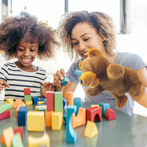 Miniatura 6 de Marionetas de mano, títeres de oso, marionetas de mano de animales de 10 pulgadas para niños, marioneta de mano para niños pequeños de 1 a 3 años