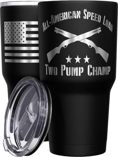 Miniatura 28 de We The People Holsters - Momma Bear - Vaso de café - Taza de viaje de café con bandera americana - Vaso grabado - Vaso termo doble - 30 onzas