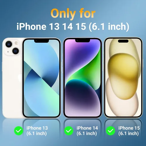 Miniatura 7 de jaroco Funda para iPhone 13 y Funda para iPhone 14 y Funda para iPhone 15 [Protección de Servicio Pesado][Protección contra Caídas de Grado