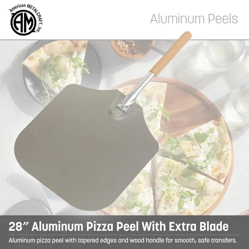 Miniatura 2 de Palas para pizzas de hoja grande de American Metalcraft, Plateado, 1