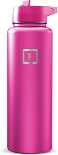 Miniatura 92 de IRON °FLASK Frasco de hidratación para acampar y senderismo con boquilla, botella de agua deportiva de acero inoxidable aislada de boca ancha, Aurora