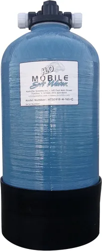 Tanque portátil para transportar agua. Unidad de 16.000 granos. Sin plomo NSF 61 masculino GHC Conexiones de tanque, distribuidor, resina e