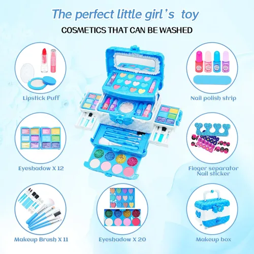 Miniatura 3 de Juegos de maquillaje para niñas – Maquillaje para niños de 8 a 12 años, Maquillaje para Niñas, kit de maquillaje de juego, los mejores juguetes