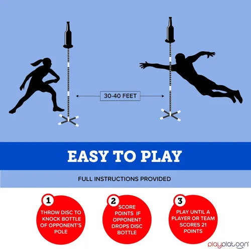 Miniatura 8 de Play Platoon Bottle Jam - Juego de discos voladores para adolescentes y adultos para jugar al aire libre - Juego de fiesta de patio del 4 de julio