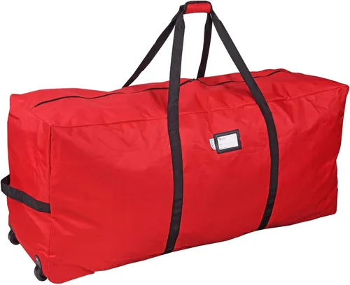Bolsa de almacenamiento para árbol rodante de Navidad, se adapta a árboles navideños desmontados de hasta 7.5 pies de alto, 22 pulgadas de alto x 16