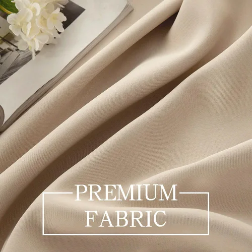 Miniatura 5 de MIULEE Cenefa opaca con bolsillo para cortinero, con aislamiento térmico, cortina corta para ventana pequeña y dormitorio, 42 x 18 pulgadas, 1 Beige