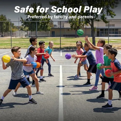 Miniatura 4 de GoSports Soft Skin Foam Playground Dodgeballs - Set of 6 Includes Mesh Carry Bag