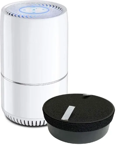 Miniatura 4 de Nispira True HEPA H13 - Filtro de aire de repuesto compatible con purificador de aire compacto hOmeLabs HME020248N filtración de 3 etapas con luz