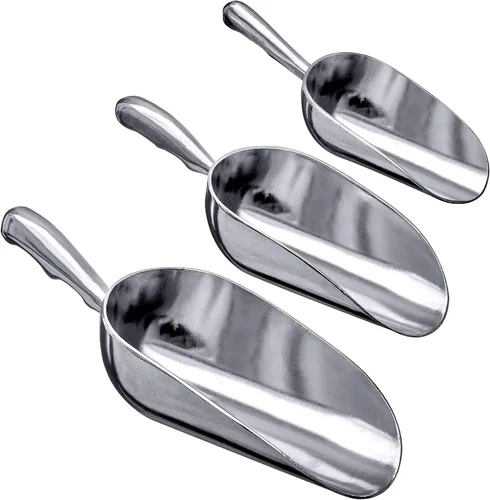 Miniatura 7 de Amazing Abby - Elsa - Cucharas de hielo de aluminio (juego de 3 piezas), cucharas de aluminio fundido, capacidad de 5/12/24 onzas, grado