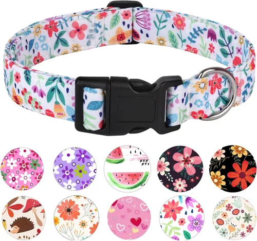 Miniatura 12 de Collar de perro, collar ajustable para perros pequeños, medianos y grandes, lindo collar de cachorro para perros machos y hembras, bonito diseño