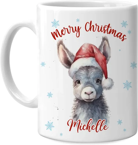 Miniatura 27 de Hyturtle Regalos personalizados para amantes de los osos – Taza de café de cerámica con nombre personalizado de oso con sombrero de Papá Noel