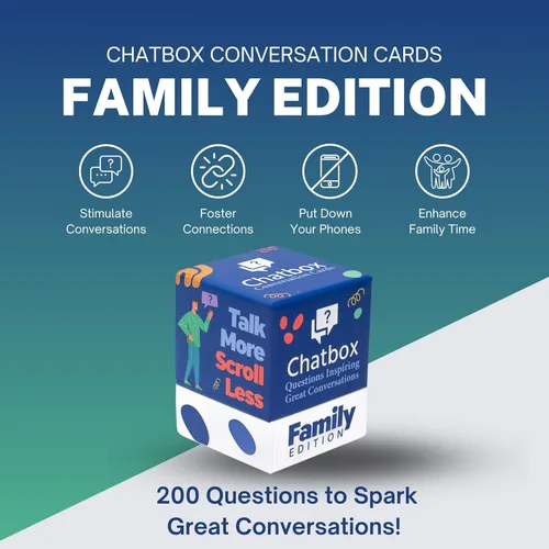 Miniatura 7 de Chatbox 200 tarjetas de inicio de conversación, juegos familiares para niños y adultos, divertidos juegos de viaje, juego de cartas para fiesta