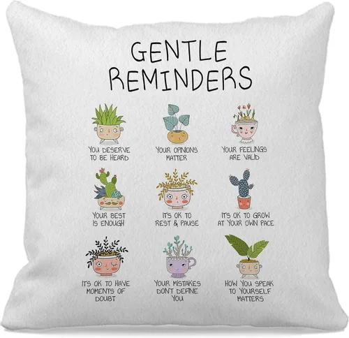 Funda de almohada de 18 x 18 pulgadas, bonita funda de cojín decorativa de plantas en maceta para terapia, oficina, consejero, regalos para