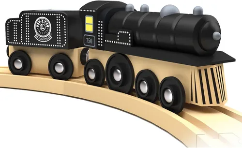 Miniatura 6 de MasterPieces Juego de 2 piezas de tren de madera, motor de vapor y coche de carbón Lionel Collector's - Juguete oficial para niños y niños