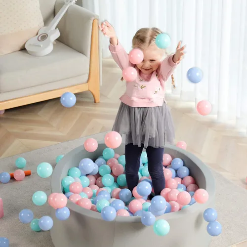 Miniatura 7 de TRENDBOX 100 piezas Bolas de Piscina de Bolas Macaron Bolas de Plástico para Piscina de Bolas Corralito de Juegos Bebés Niños Niñas Fiestas