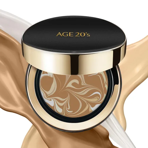 Miniatura 10 de AGE20'S Signature Essence Pact SPF 50+ Paquete de 1 13C PORCELANA Base en crema, acabado luminoso, cobertura natural Base cushion coreana