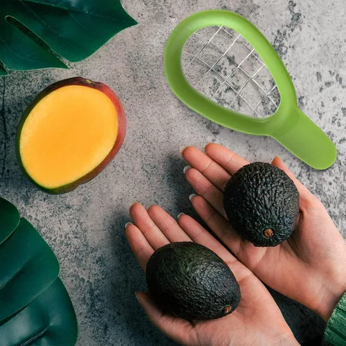 Miniatura 9 de Herramienta para cortar aguacate – Cuber de aguacate de 3.2 x 6.3 pulgadas con mango ergonómico, fácil de usar y limpiar, plástico de grado