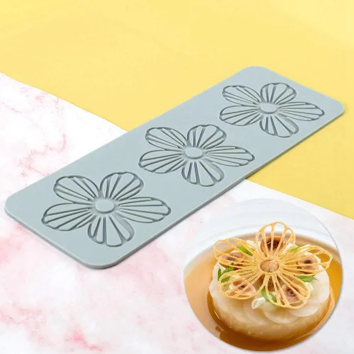 Miniatura 2 de TUKE Moldes de encaje para decoración de pasteles, moldes de silicona de hojas 3D para hornear moldes de gomitas, moldes de fondant de arcilla