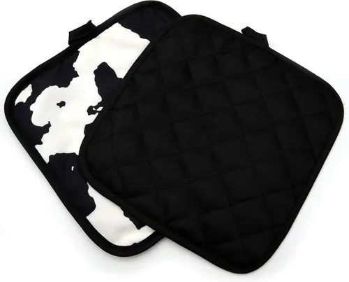 Miniatura 2 de Juego de 4 soportes para ollas extragrandes con estampado de vaca, agarraderas y almohadillas calientes para cocina con estampado de vaca