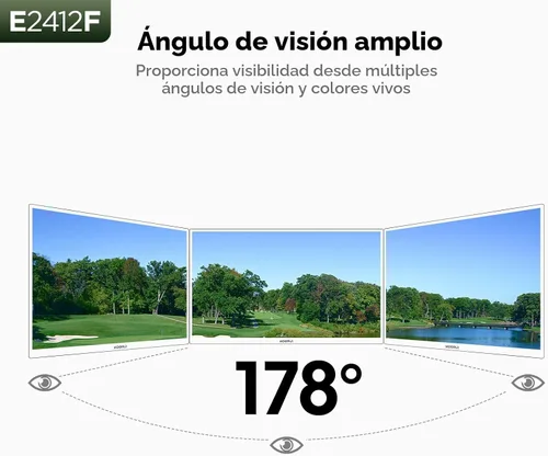 Miniatura 8 de KOORUI Monitor de computadora de 24 pulgadas Full HD 1920 x 1080p 100Hz VA con relación de contraste 3000:1 con HDMI VGA, biseles delgados de tres