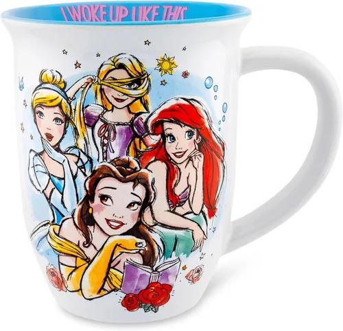 Miniatura 14 de Silver Buffalo Disney Princess La Bella y la Bestia Belle Sueños en Flor Rosas Taza de cerámica con asa esculpida en 3D, 20 onzas Belle Dreams in