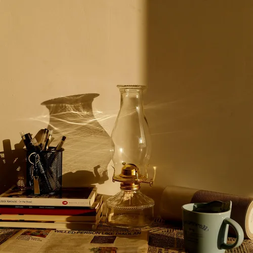 Miniatura 5 de Lámpara de aceite Chimenea Base de 3 pulgadas 8 2/8 pulgadas de altura Lámpara de queroseno Lámpara de repuesto de vidrio transparente alto