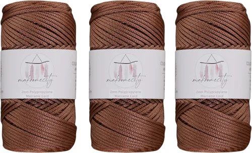 Miniatura 19 de Makromecity, Cordón de macramé de poliéster de 2 mm x 38 m (125 yardas) 2 mm de polipropileno, cordón de macramé para crochet, bolsas de macramé