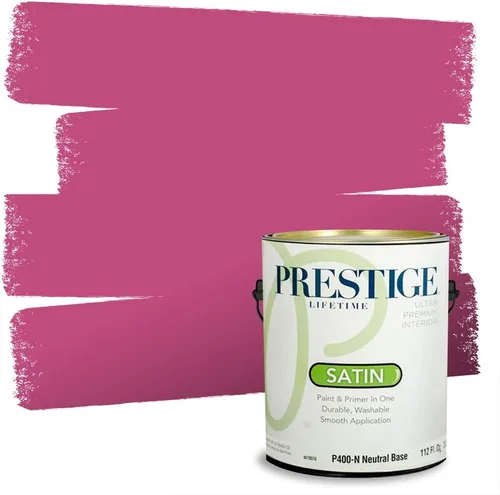 Miniatura 80 de Prestige Paints - Pintura exterior e imprimación en uno, 1 galón, plano, E500-P-A011GP