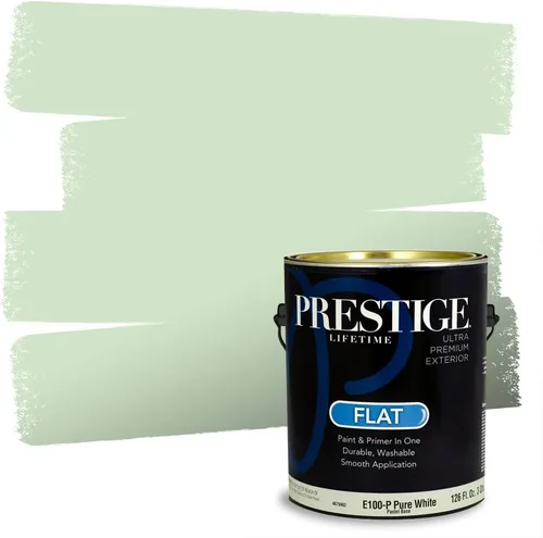 Miniatura 168 de PRESTIGE Pintura exterior e imprimación en uno, aloe, plano, 1 galón