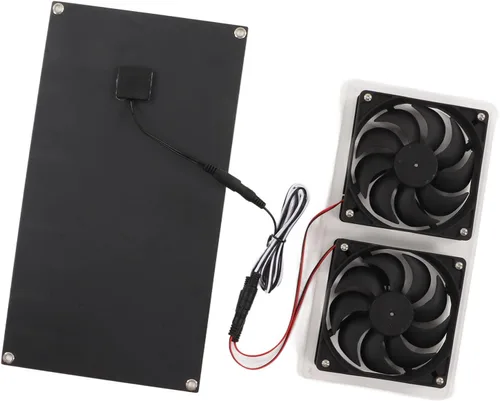 Miniatura 9 de Panel solar fotovoltaico de 100 W, 5 V, 2 A, con kit de ventilador, extractor de aire de energía solar, generador solar impermeable, ventilador