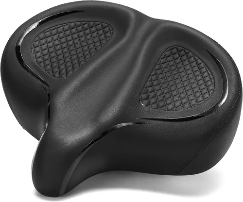 CDYWD Oversized Bike Seat for Men & Women Comfort, Extra Wide Ergonomics Soft Padded Bicycle Seat, Comfortable Large Bike Saddle for Peloton,