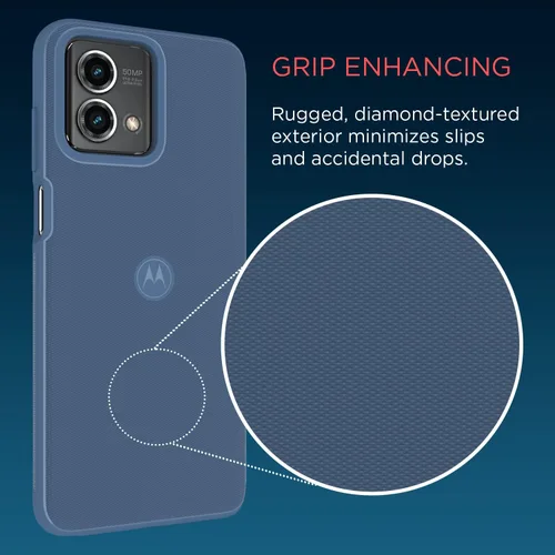 Miniatura 5 de Motorola Moto G Stylus 5G (2023) Funda protectora texturizada - Azul crepúsculo - Fundas de ajuste preciso que absorben los golpes para mejorar