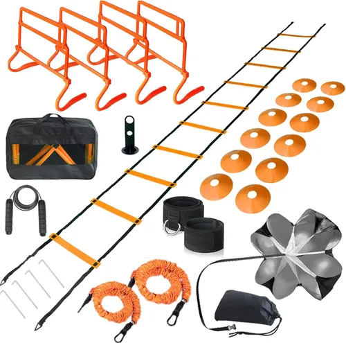Miniatura 9 de El entrenamiento de velocidad ajustable obstaculiza el equipo de entrenamiento de velocidad y fitness con escalera de agilidad - Fitness pliométrico