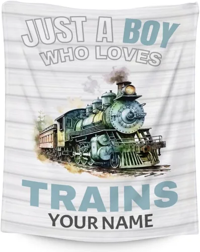 Miniatura 9 de Manta de tren – Suave, mullida y cálida – Manta pequeña de 30 x 40 pulgadas para sofá, oficina – Manta blanca linda manta de regalo para niños