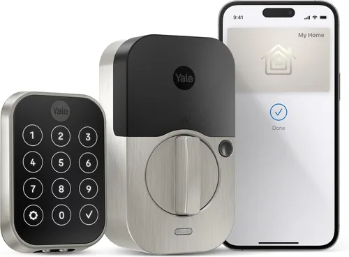 Miniatura 13 de Yale Assure Lock 2 Plus Apple Home Keys (Tap to Open) Cerrojo, Cerradura de Puerta de Entrada Inteligente Sin Llave de Gamuza Negra con Teclado Ante
