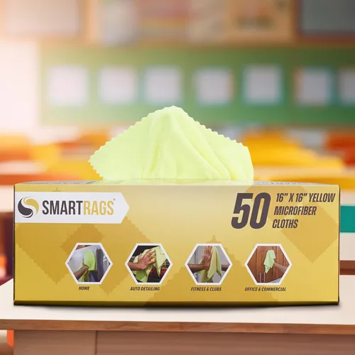 Miniatura 5 de Arkwright Smart Rags in Box - Paquete de 50 trapos inteligentes sin pelusas, paño de limpieza de microfibra grande, sin arañazos ni rayas, toallas