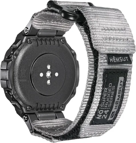 SMITHA Correas de reloj compatibles con Amazfit T-Rex, T-Rex PRO, T-Rex 2, T-Rex 3 o T-Rex 3 PRO (1.890 in)/(1.732 in), T-Rex Ultra 1/2, correa Gris