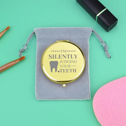 Miniatura 7 de Regalo dental para mujeres, regalo de dentista, espejo de maquillaje compacto, regalos de graduación, regalos de higienista dental, regalo